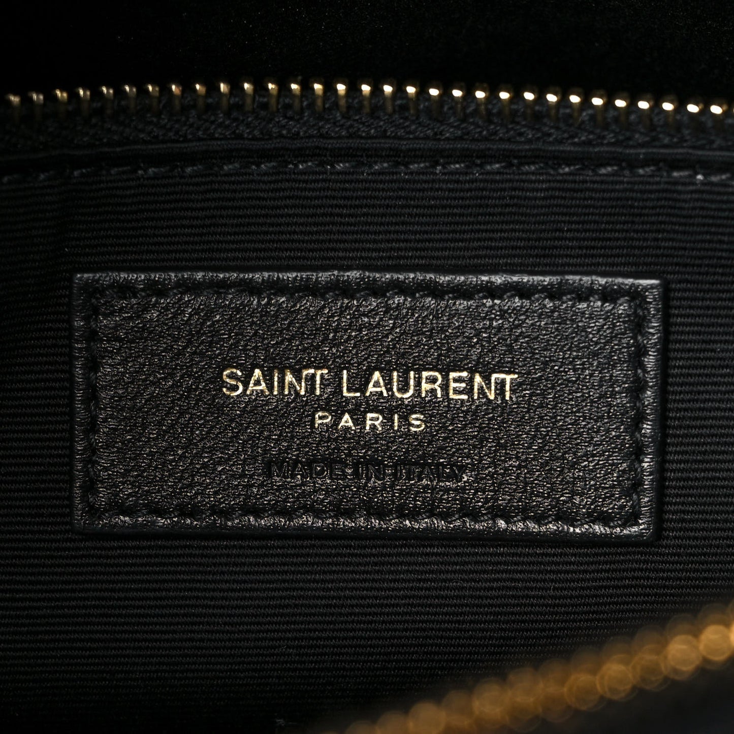 Calfskin Y Quilted Monogram Medium Loulou Chain Satchel Black