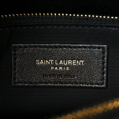 Saint Laurent Calfskin Y Quilted Monogram Medium Loulou Chain Satchel Black 6 of 10