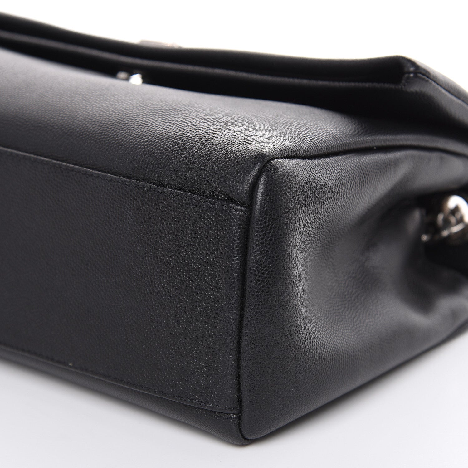 Saint Laurent Grain De Poudre Medium West Hollywood Monogram Fold-Over Black 9 of 14