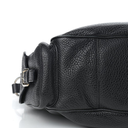 Prada Vitello Daino Side Pocket Hobo Black 4 of 11
