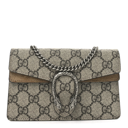Gucci GG Supreme Monogram Super Mini Dionysus Shoulder Bag Taupe 1 of 11
