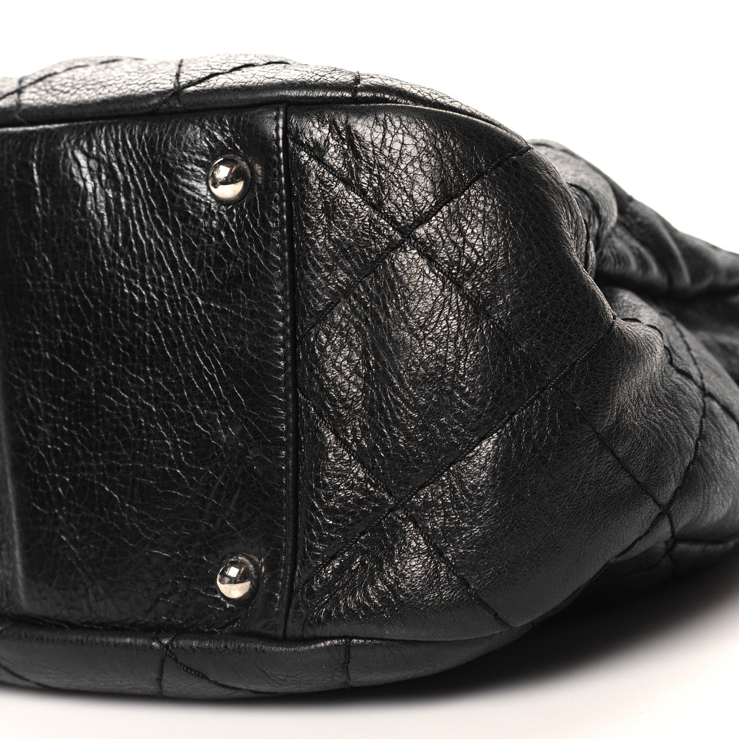 Glazed Calfskin On The Road Hobo Black
