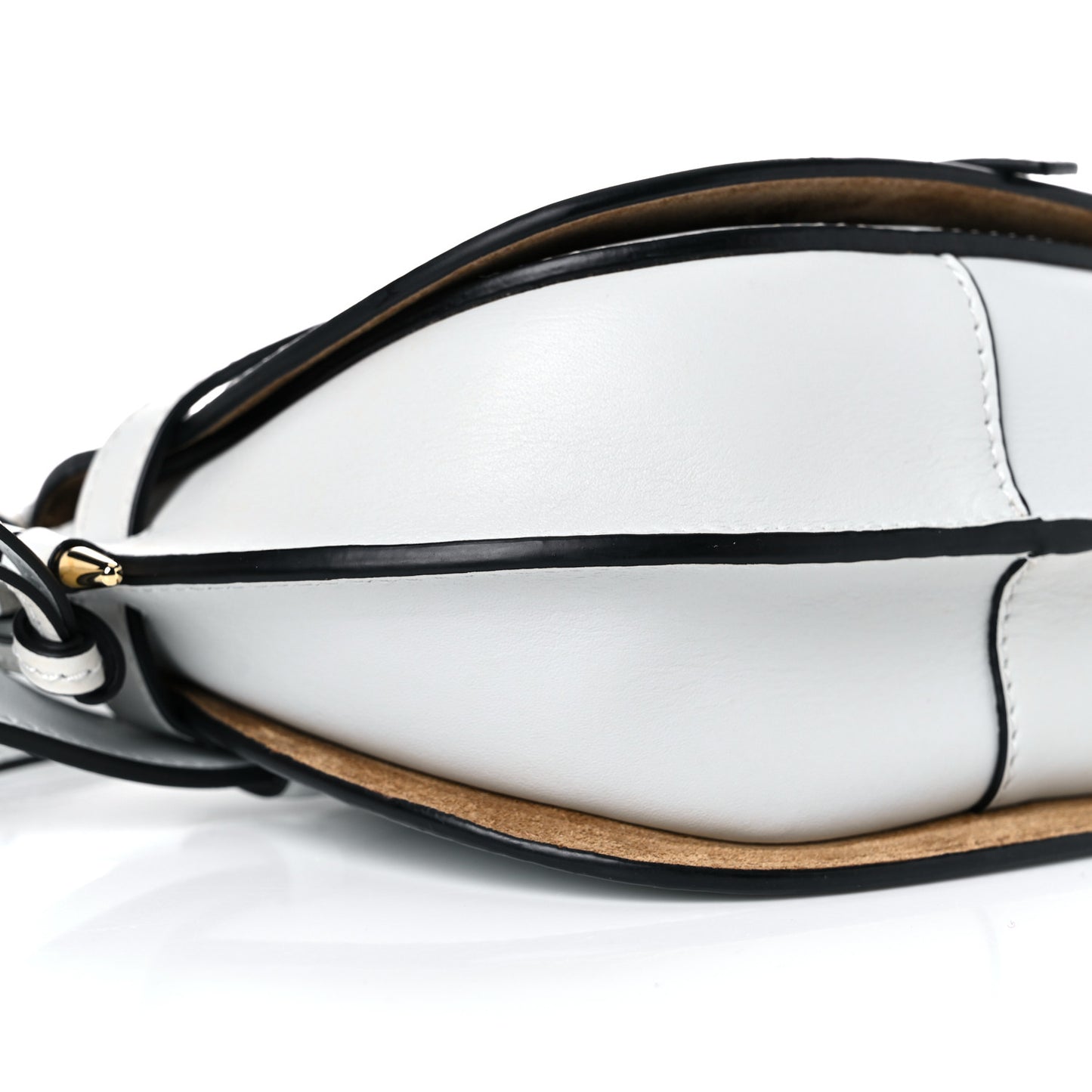 Calfskin Mini Gate Belt Bag White