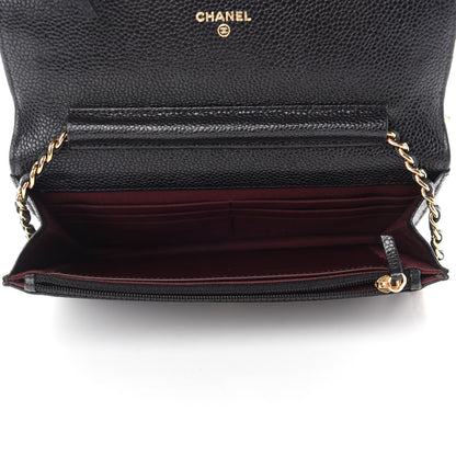 Chanel Caviar Quilted Wallet On Chain WOC Black 5 of 11