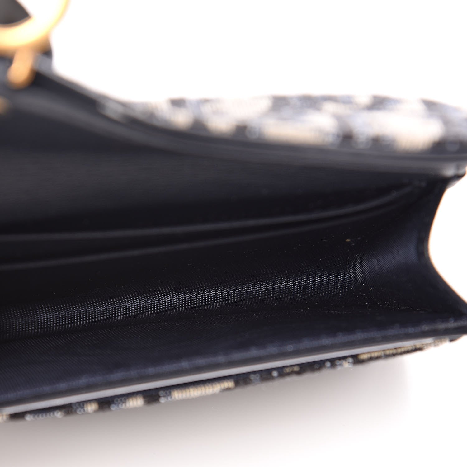 Christian Dior Oblique Saddle Card Holder Blue 5 of 8