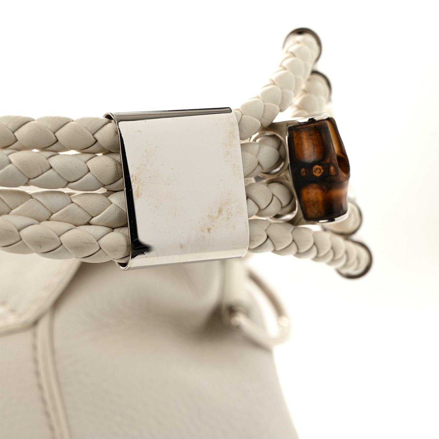 Calfskin Techno Horsebit Large Flap White