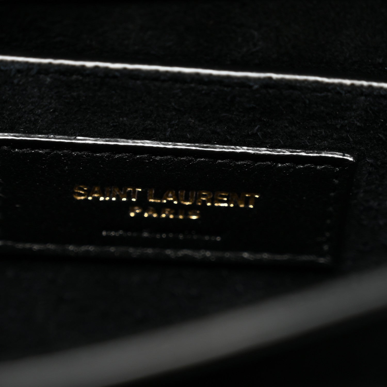 Saint Laurent Calfskin Polka Dot Medium Monogram Sunset Black White 7 of 10
