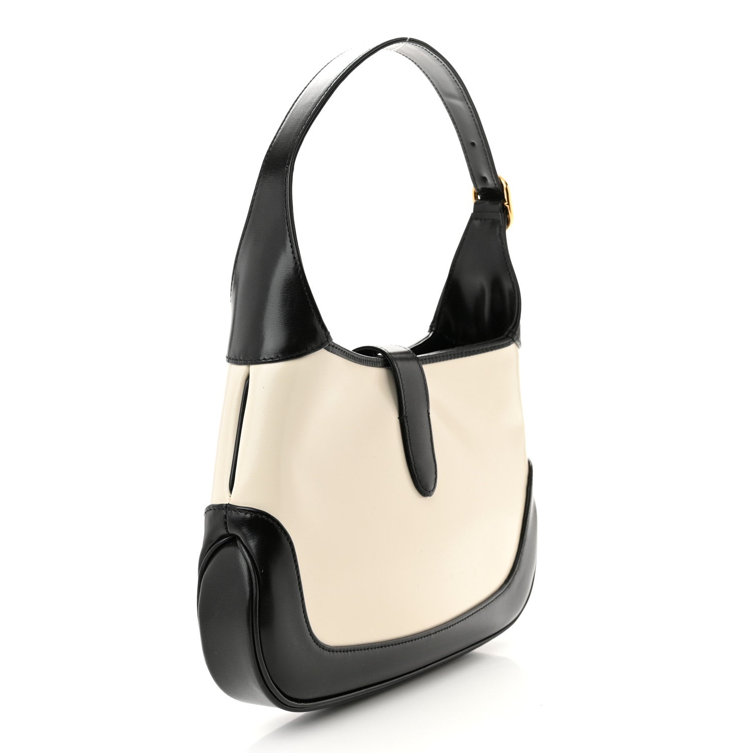 Gucci Boarded Dyana Lux Calfskin Bi-Color Small Jackie 1961 Hobo Mystic White Black 3 of 10