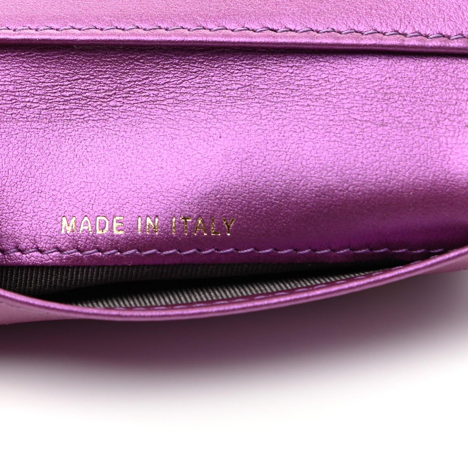 Chanel Iridescent Lambskin Small Quilted Flap Wallet Purple 6 of 7