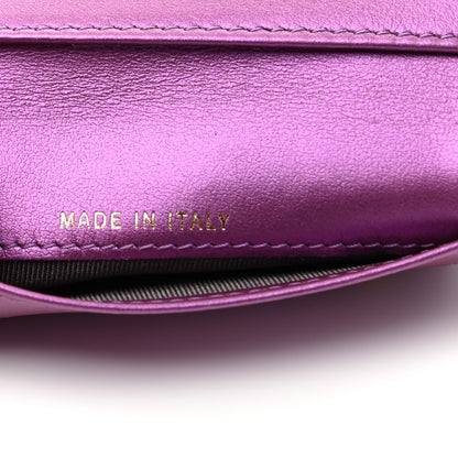 Chanel Iridescent Lambskin Small Quilted Flap Wallet Purple 6 of 7