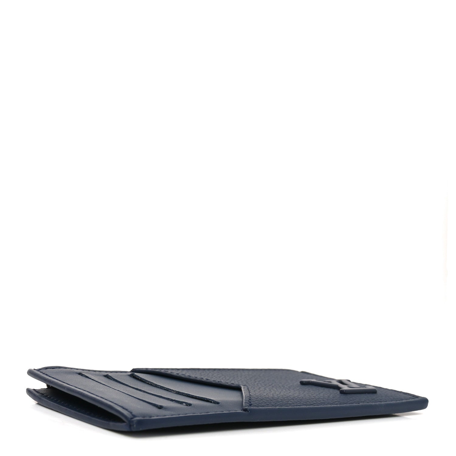 Louis Vuitton Calfskin Aerogram Coin Card Holder Navy Blue 4 of 6