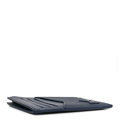 Louis Vuitton Calfskin Aerogram Coin Card Holder Navy Blue 4 of 6