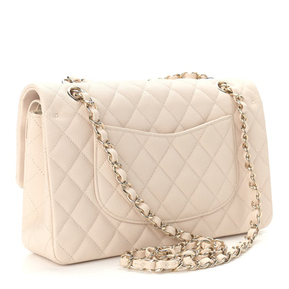Chanel Caviar Quilted Medium Double Flap Light Beige 3 of 9