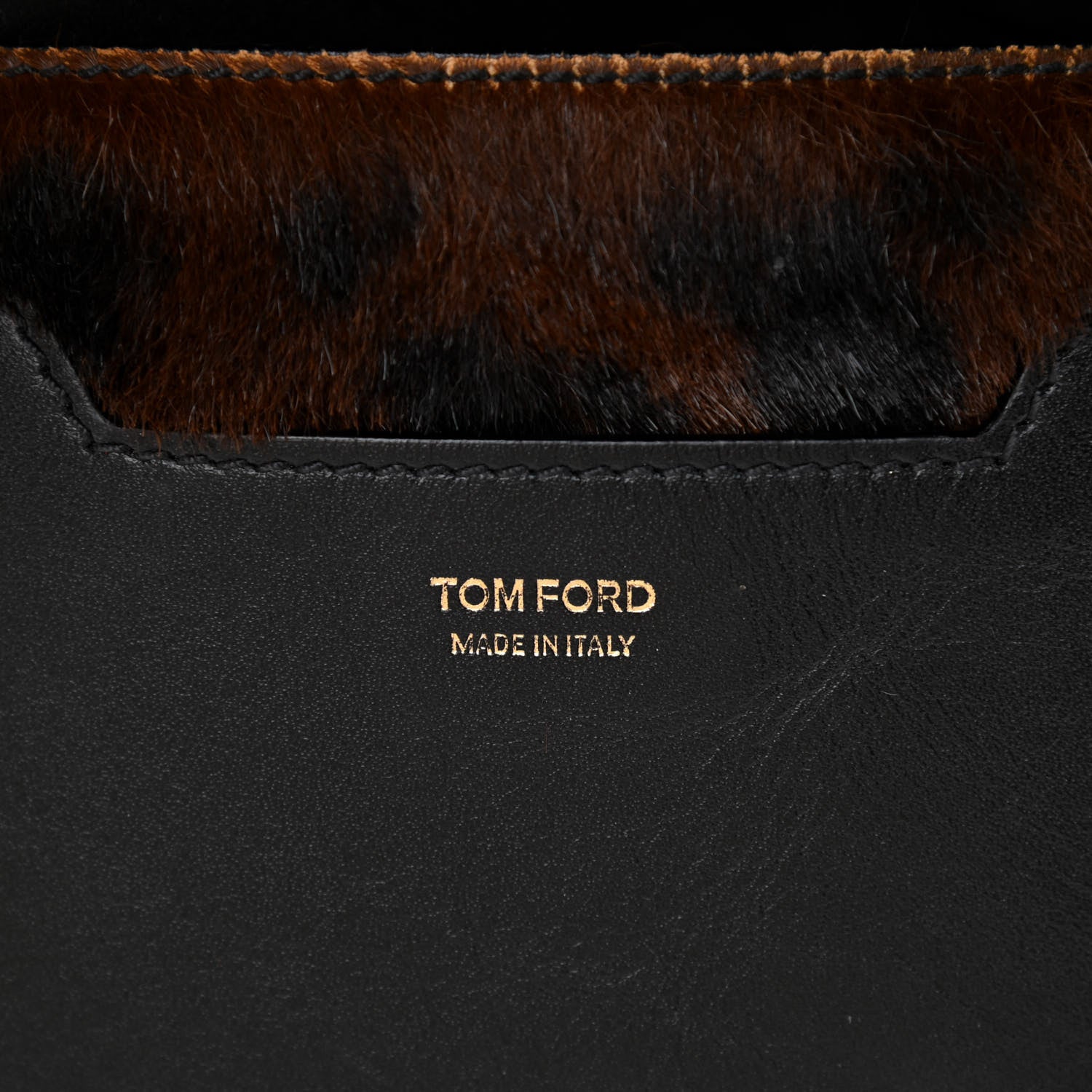 Tom Ford Calfskin Calf Hair Leopard Print Mini Jennifer Crossbody Bag Brown Black 6 of 7