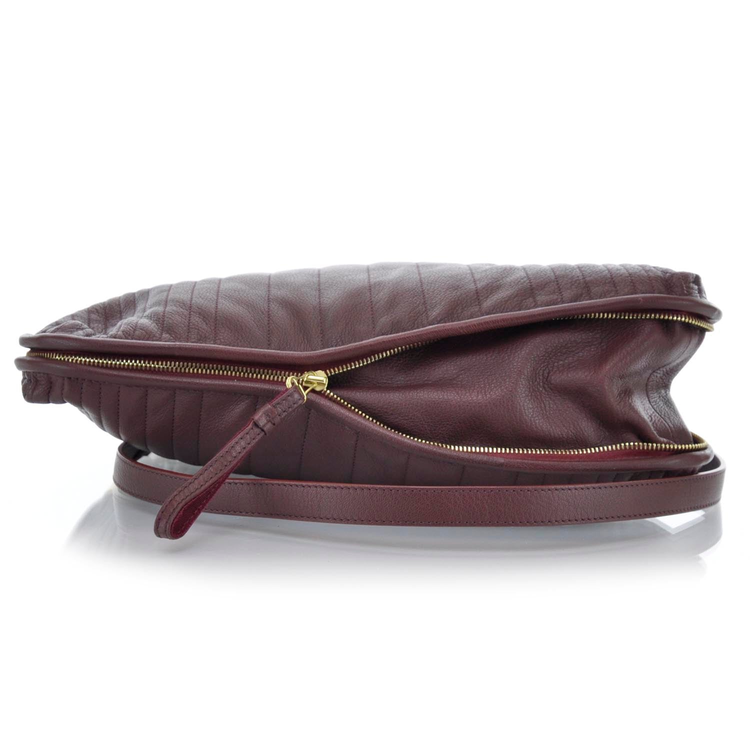 Lanvin Goatskin Amalia Bucket Bag Aubergine 6 of 9