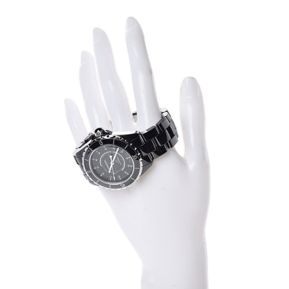 Chanel Stainless Steel Ceramic Emerald 38mm J12 Automatic Watch Black 2 of 5