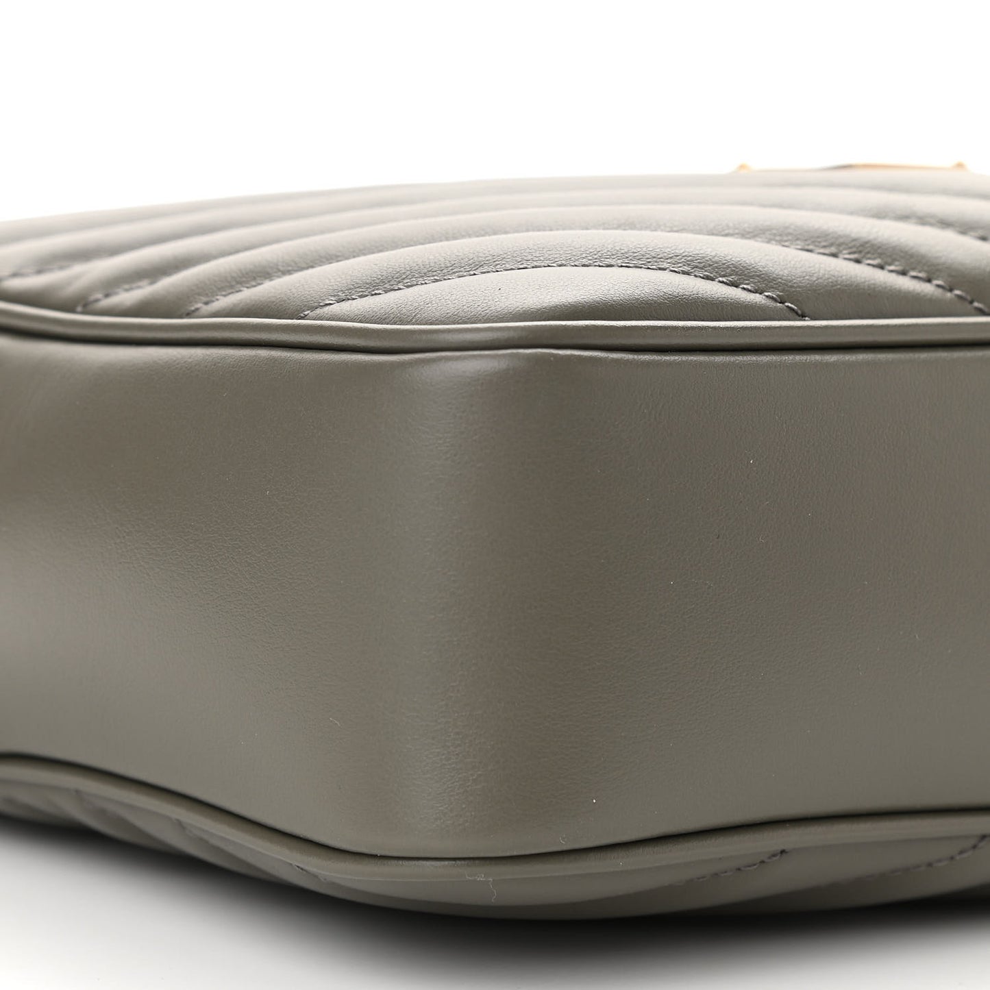 Calfskin Matelasse Monogram Lou Camera Bag Grey Kaki