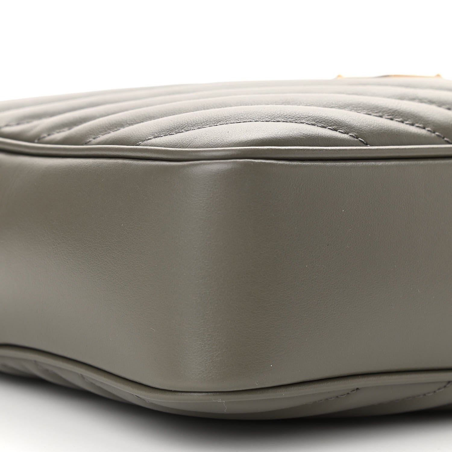 Saint Laurent Calfskin Matelasse Monogram Lou Camera Bag Grey Kaki 8 of 9
