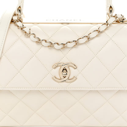 Chanel Lambskin Quilted Small Trendy CC Dual Handle Flap Bag White 8 of 10