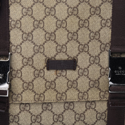 Gucci GG Plus Monogram Large Double Buckle Flap Messenger Bag Beige Dark Brown 11 of 11