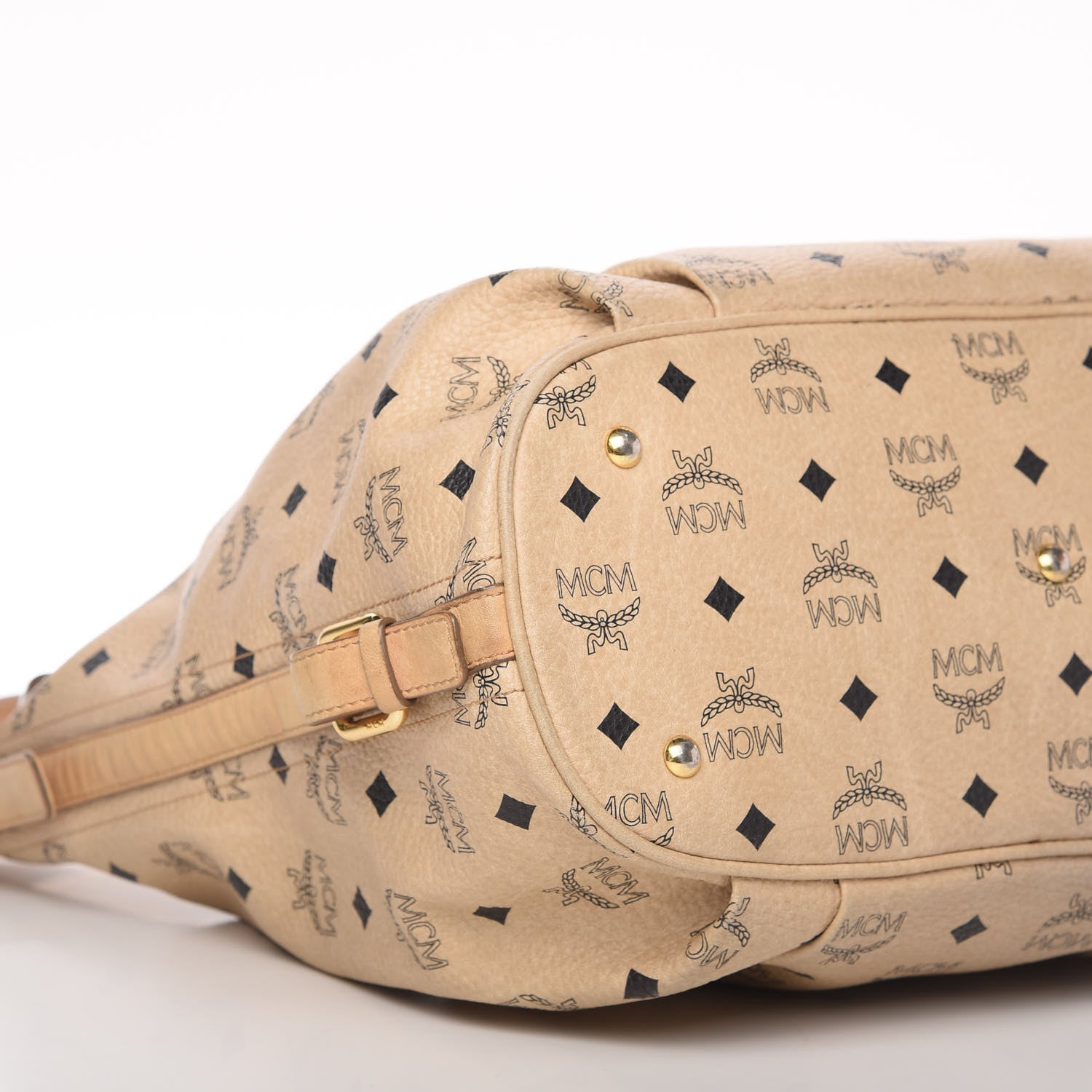 MCM Visetos Hobo Beige 6 of 9