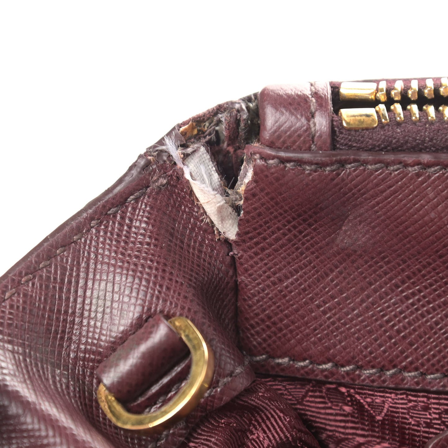 Saffiano Medium Galleria Double Zip Tote Granato