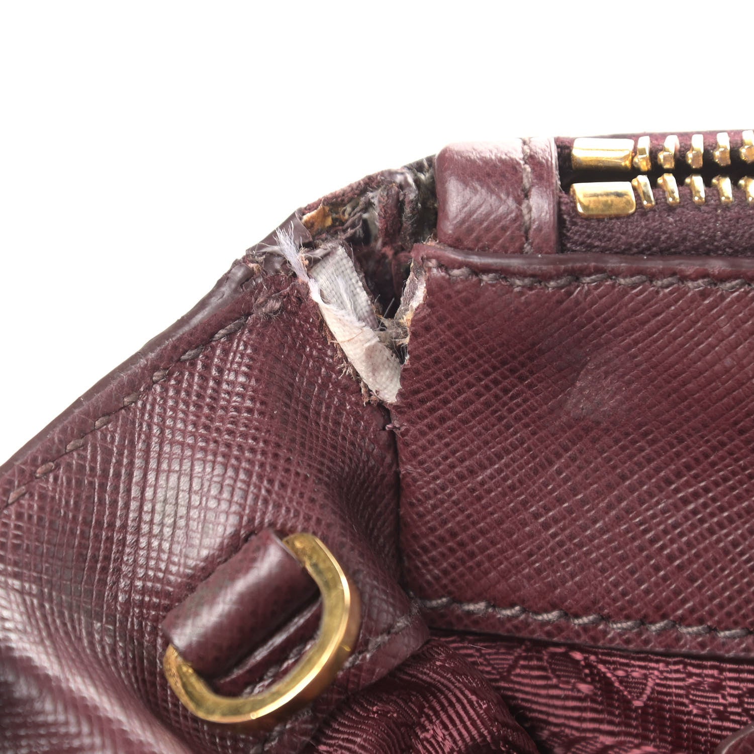 Prada Saffiano Medium Galleria Double Zip Tote Granato 16 of 19