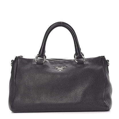 Prada Vitello Daino Shopping Satchel Black 1 of 13