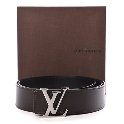 Louis Vuitton Calfskin 40mm LV Initiales Reversible Belt 95 38 Dark Brown Black 8 of 8