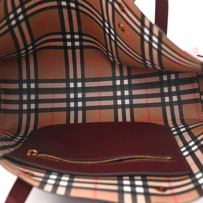 Burberry Calfskin Crest Embossed Small Tote Burgundy 5 of 10