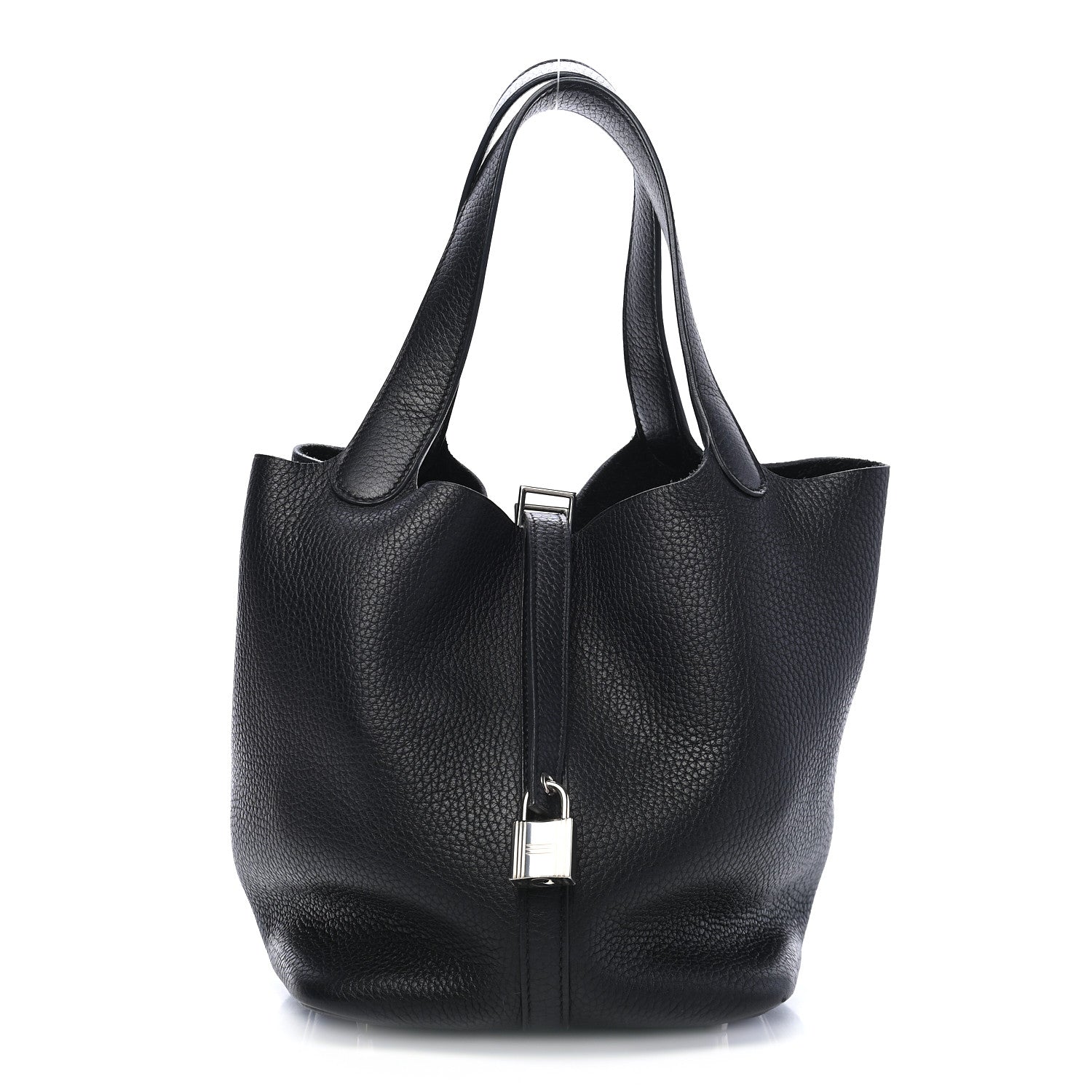 Hermes Taurillon Clemence Picotin Lock 22 MM Black 1 of 9