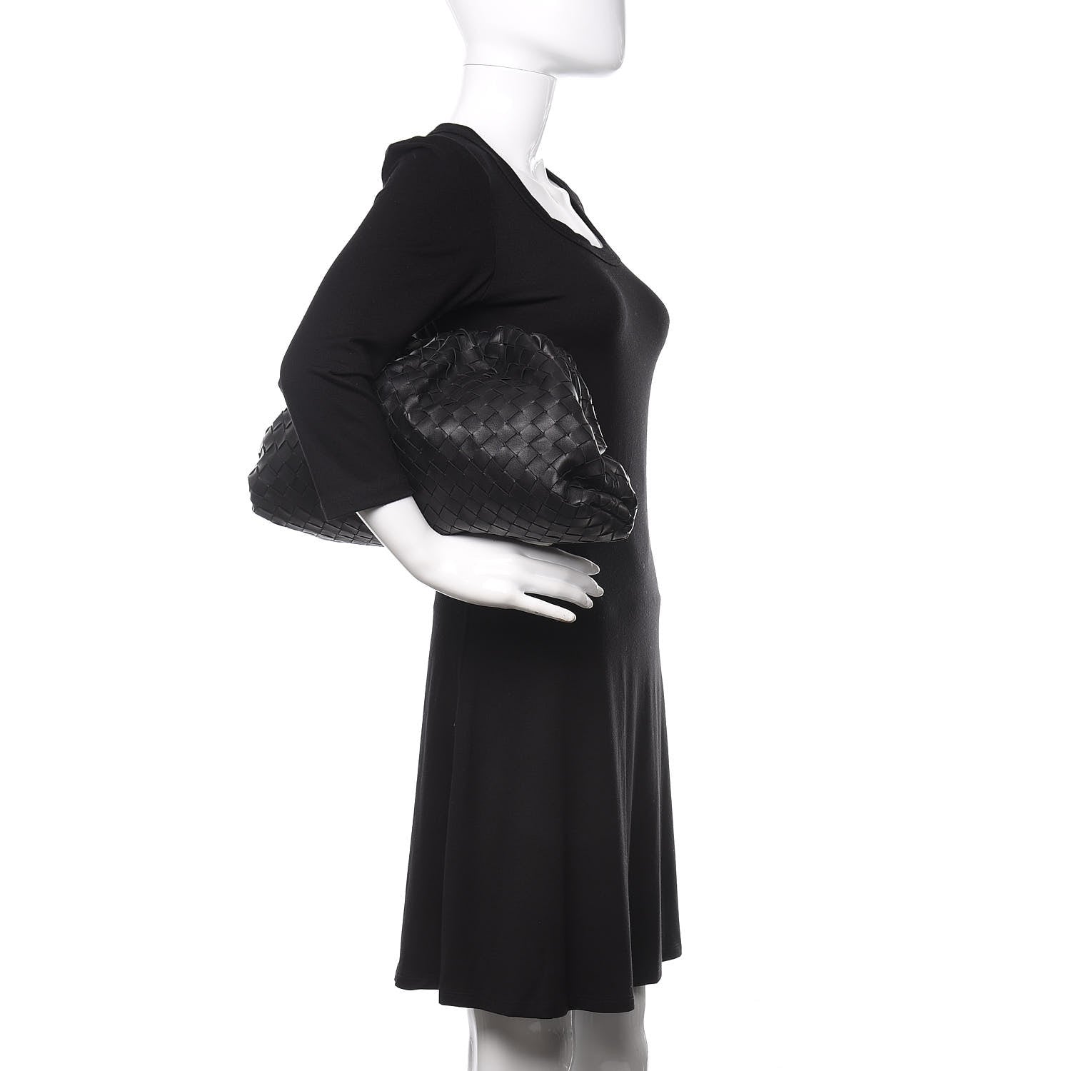 Bottega Veneta Nappa Maxi Intreccio The Pouch Oversized Clutch Black 2 of 10