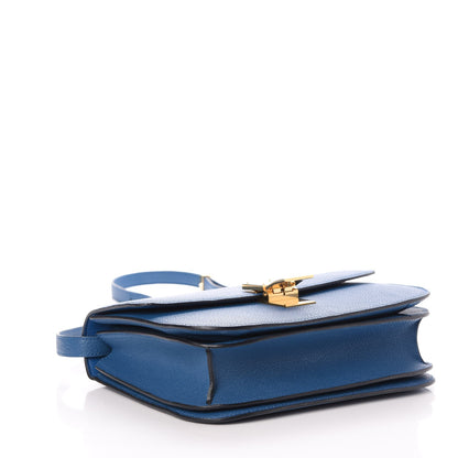 Celine Goatskin Medium Classic Box Flap Bag Sea 4 of 7