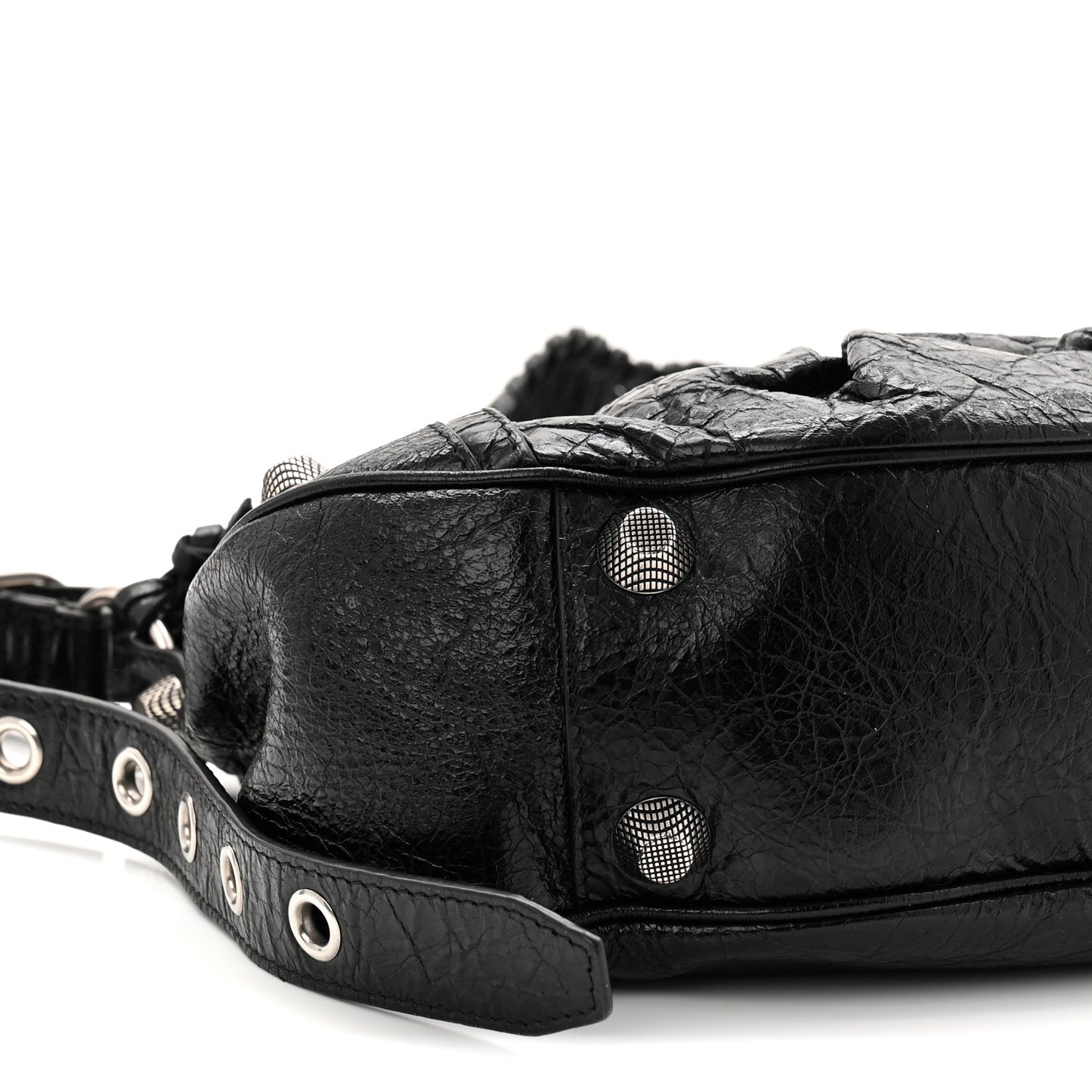 Agneau Arena Small Le Cagole Shoulder Bag Black