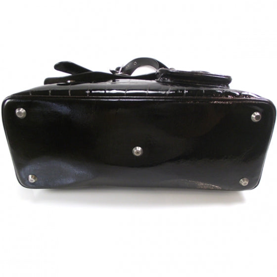 Christian Dior Patent Croc Gaucho Sports Tote 4 of 10