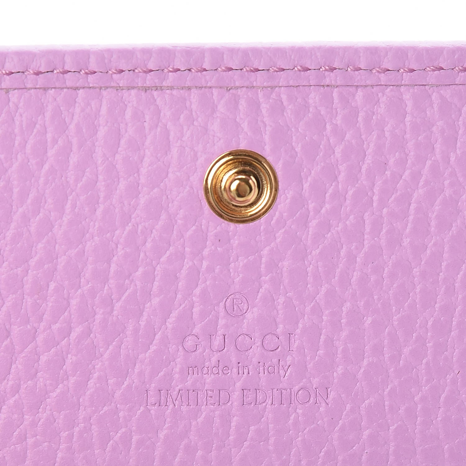 Gucci Dollar Calfskin Bosco Card Case Wallet Malva 7 of 8