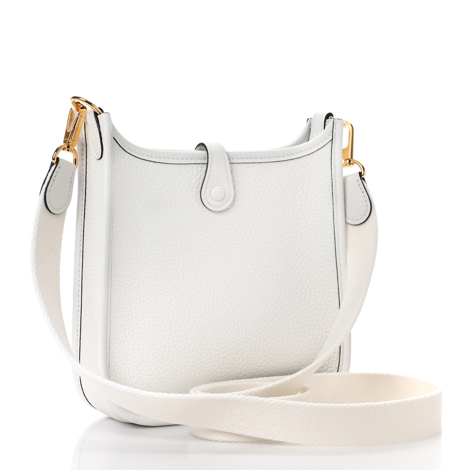Hermes Taurillon Clemence Amazone Evelyne TPM New White 3 of 9