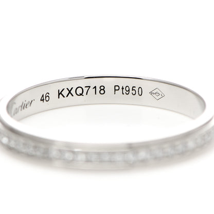 Cartier Platinum Diamond 2.3mm D'Amour Wedding Band Ring 46 3.75 5 of 6
