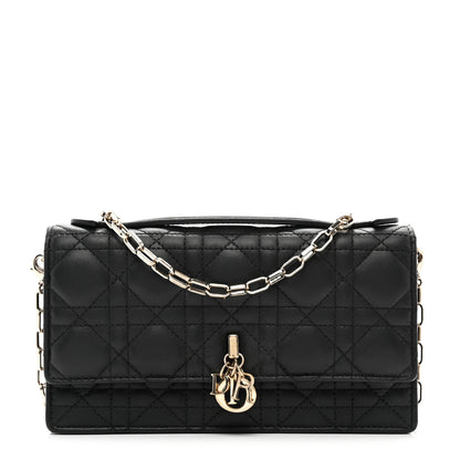 Christian Dior Lambskin Cannage Miss Dior Chain Pouch Black 1 of 12