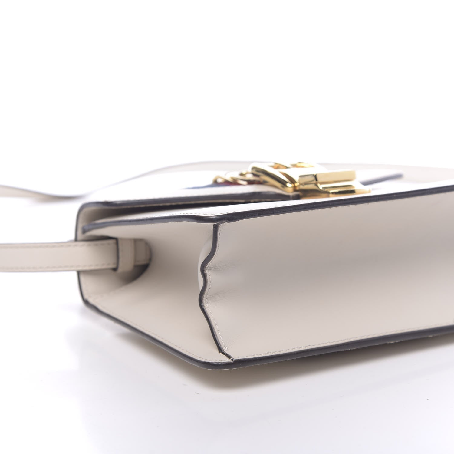 Gucci Calfskin Mini Sylvie Top Handle Bag White 13 of 19