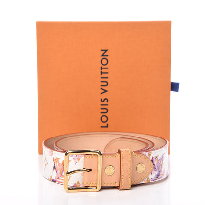 Louis Vuitton Monogram Watercolor Aquarelle Belt 85 34 White 11 of 11