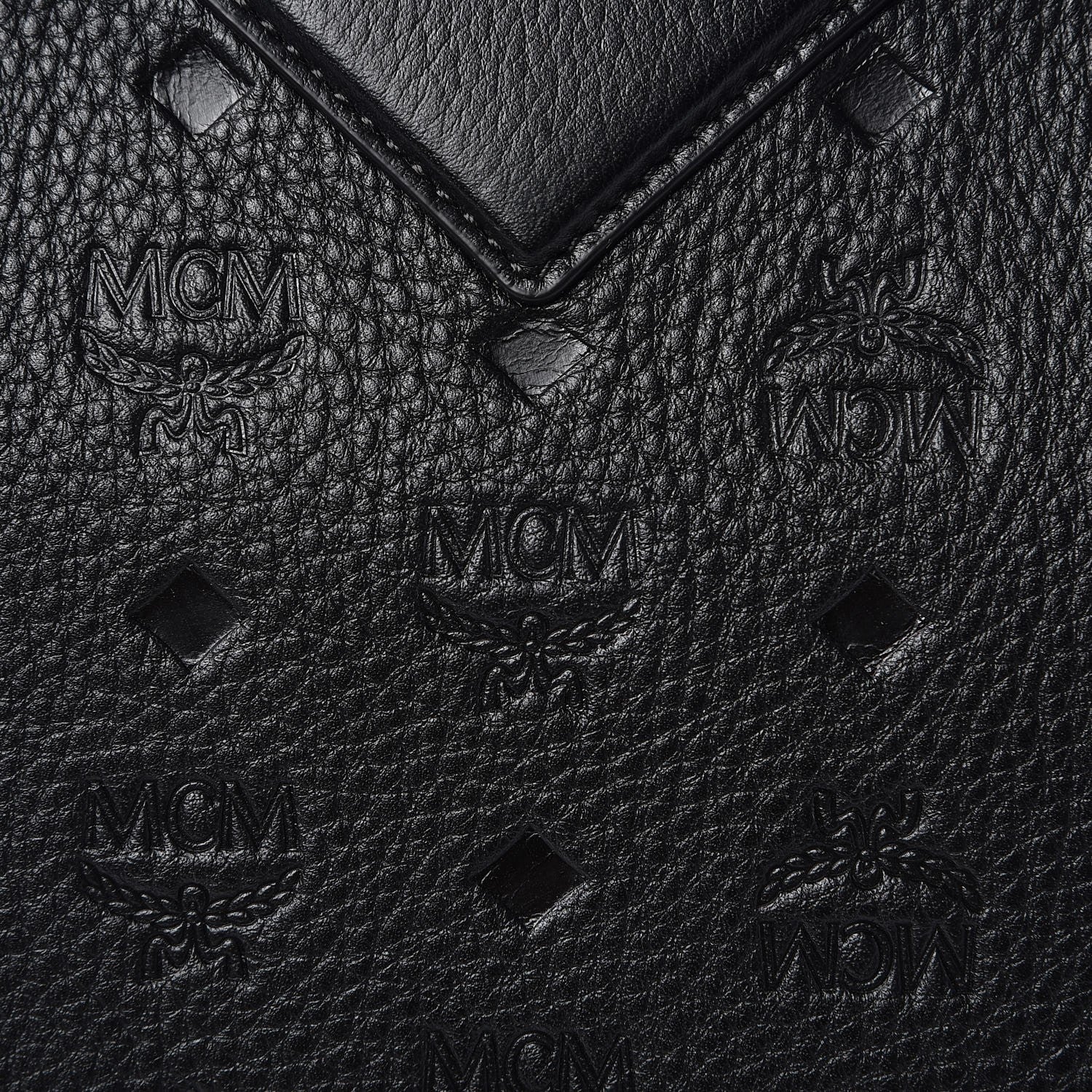 MCM Calfskin Ottomar Monogram Duke Backpack Black 11 of 17