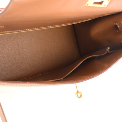 Hermes Natural Barenia Crinoline Kelly Sellier 35 10 of 18