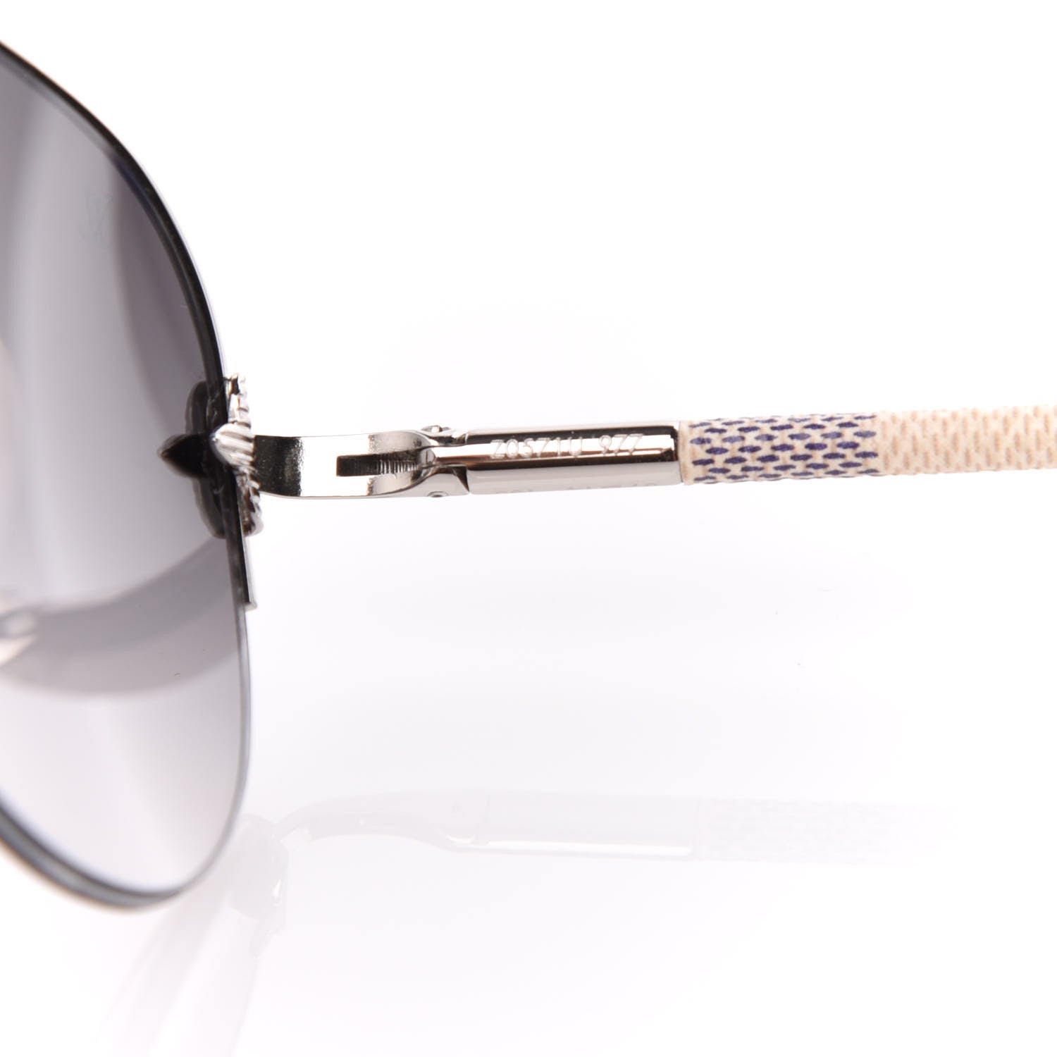 Louis Vuitton Damier Azur Petite Viola Pilote Aviator Sunglasses Z0570U 5 of 8