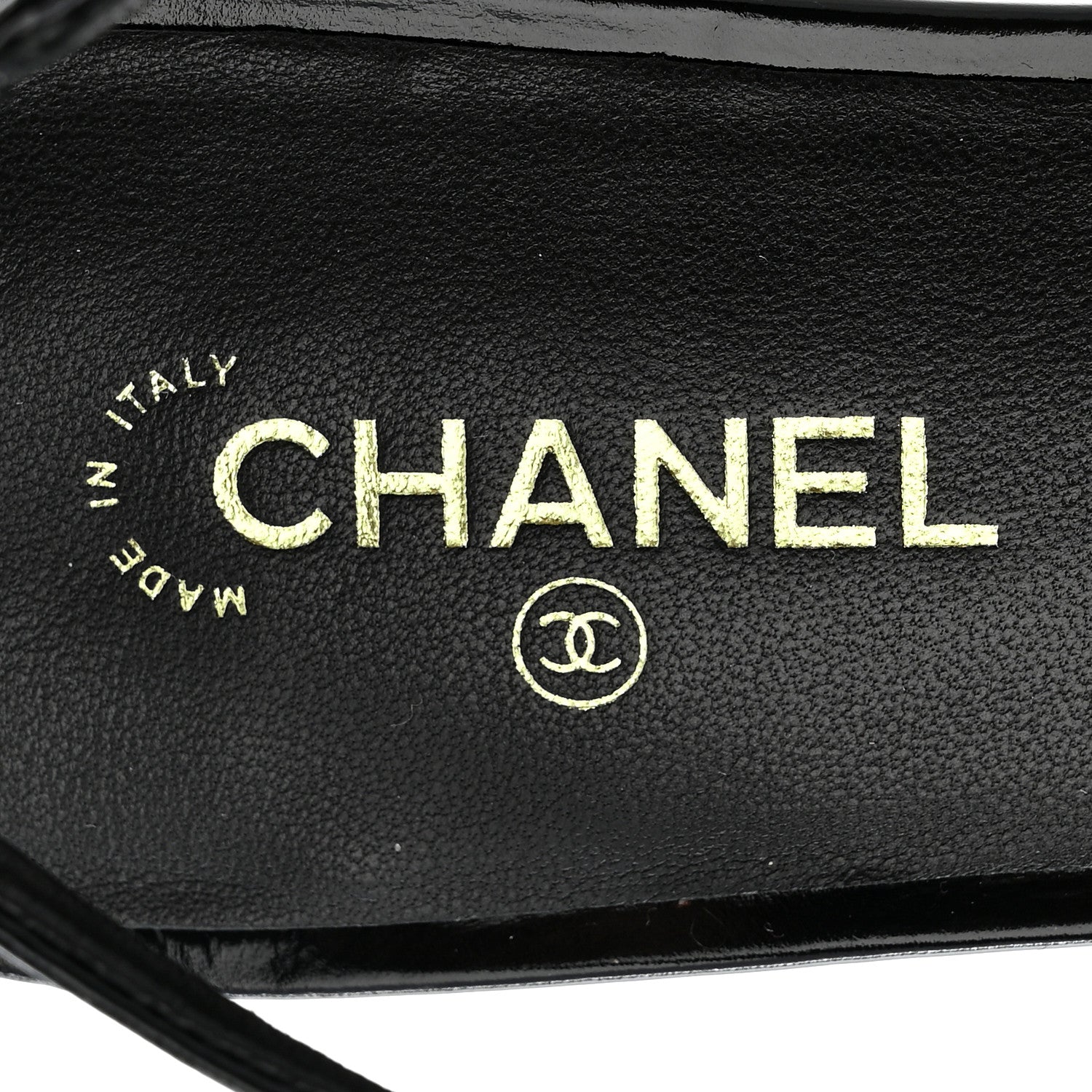 Chanel Crumpled Patent Calfskin CC Bow Slingback Pumps 38.5 Black 8 of 11
