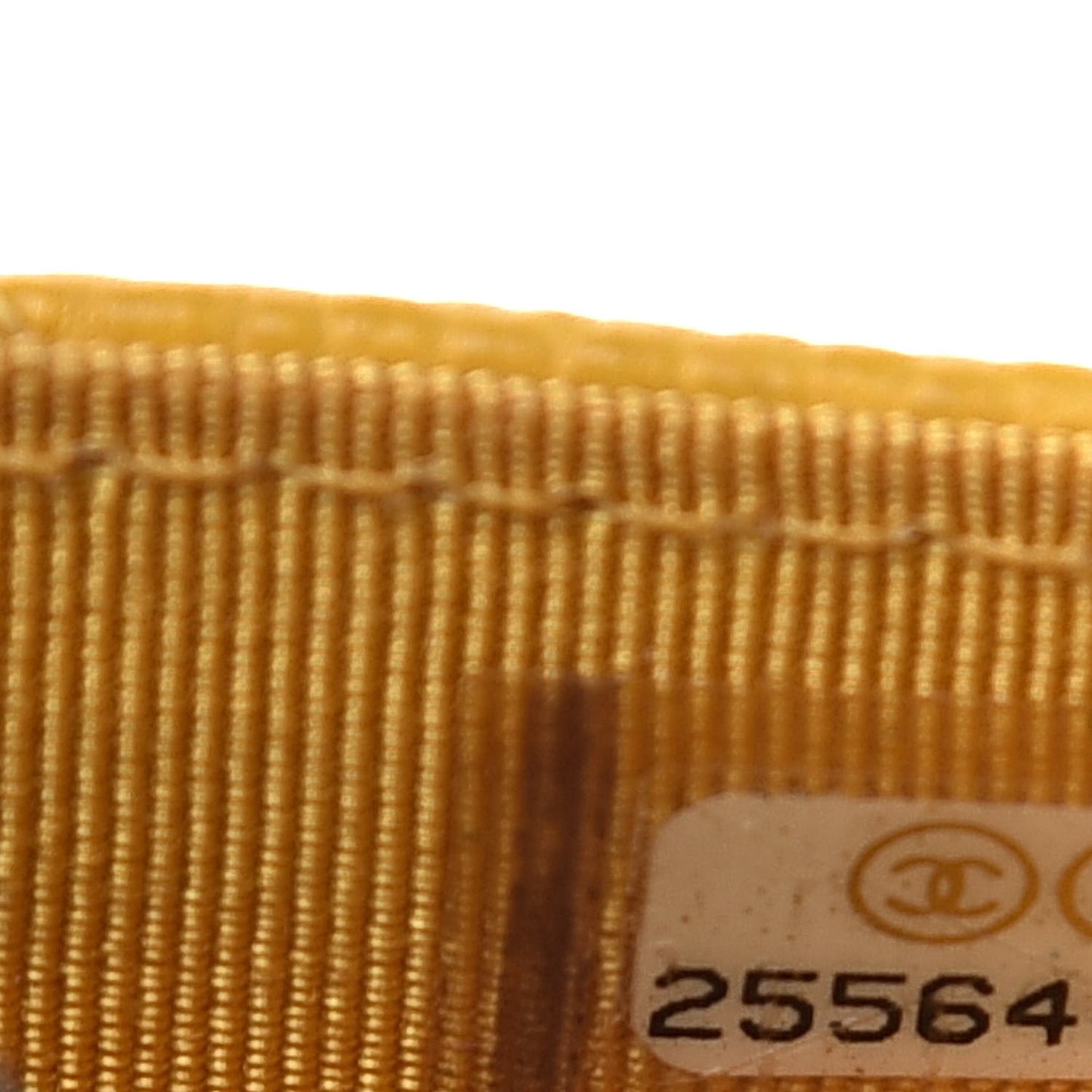 Caviar Quilted Flap Card Holder Yellow