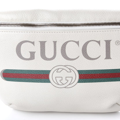Gucci Grained Calfskin Logo Belt Bag White 7 of 10