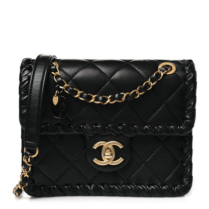 Chanel Calfskin Braided Mini My Own Frame Flap Black 1 of 11