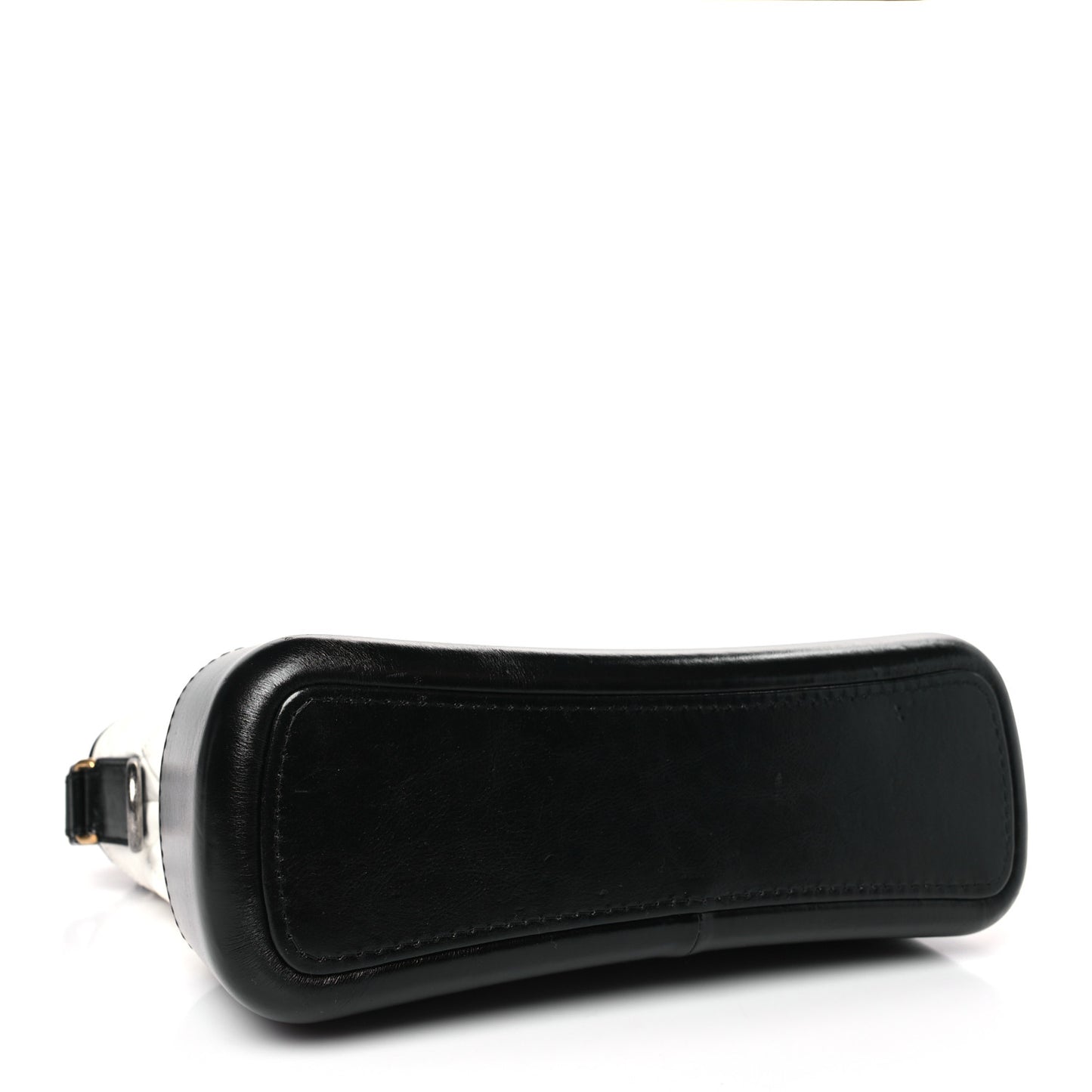 Aged Calfskin Quilted Medium Gabrielle Hobo Black White