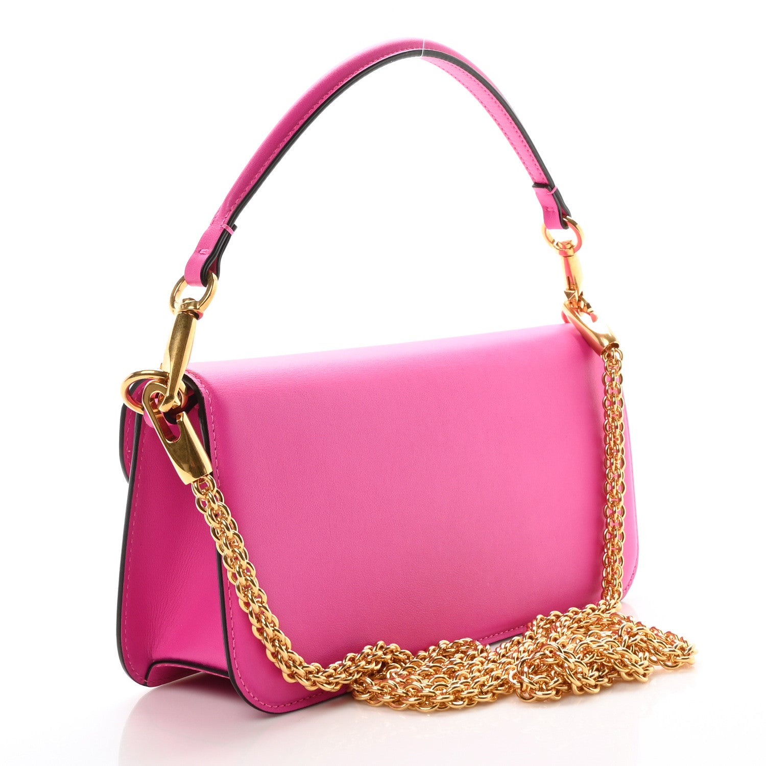 Valentino Garavani Calfskin Vlogo Loco Shoulder Bag Pink PP 3 of 10